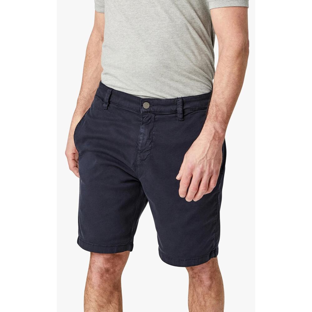 34 Heritage Men's Navy Blue Mid Rise‎ Nevada Shorts Soft Touch Cotton Stretch